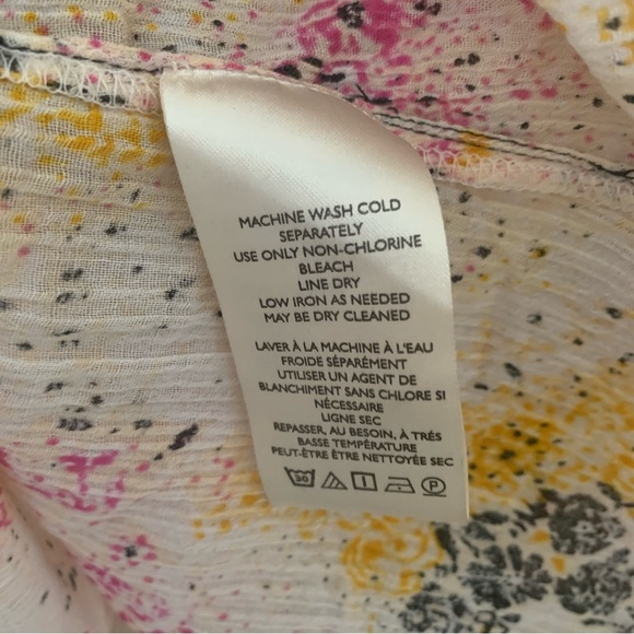 Women M Anthro PILCRO and the letterpress Splatter Button Down Smock Top Relaxed - Picture 4 of 14